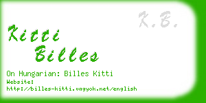 kitti billes business card